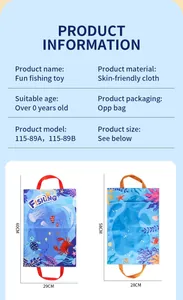 Detailed view of skin-friendly cloth fishing mat with dimensions and sea animal patterns