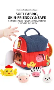 Dettaglio di fattoria in peluche per neonati con morbidi animali giocattolo educativi