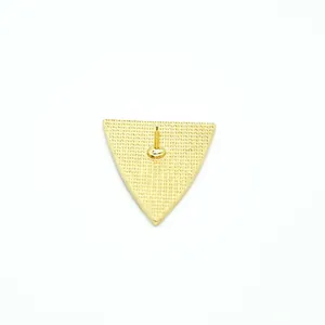Golden alloy swan pin with textured metal back and secure vertical needle fastener