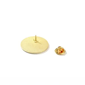 Golden alloy brooch backings with pin and butterfly clutch for gym mode lapel badges
