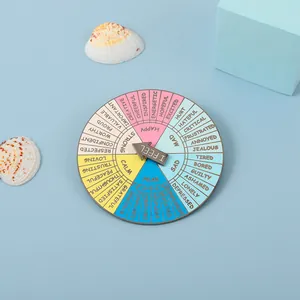 Emotion Wheel Rotating Enamel Pin I Feel Mental Health Therapy Tool Alloy Brooch Jewelry For Clothes Backpack Badge Gift