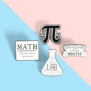 Creatieve Wetenschap Wiskunde Emaille Pins Set Legering Pi Inspire Live Lab Love Broches Voor Rugzak Jas Academische Sieraden Cadeau
