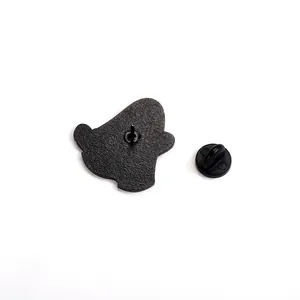 Back view of ghost metal pin with black finish and secure rubber clutch fastening