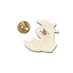 Goldene Dinosaurier-Brosche mit Schmetterlingsverschluss für Kleidung und Taschen