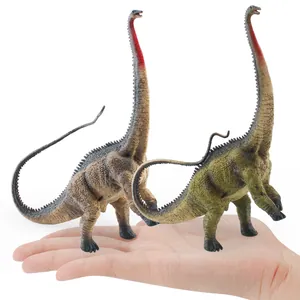 Modelos realistas de dinosaurios Diplodocus en marrón y verde con texturas detalladas