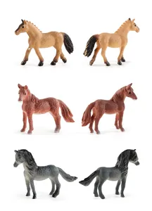Set di figurine di cavalli in miniatura realistici con trame e muscoli molto dettagliati