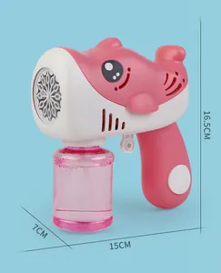 Vue latérale détaillée montrant les dimensions de 16,5 cm du pistolet à bulles dauphin