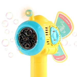Pistolet à bulles automatique sous-marin pour enfants avec lumière et 10 trous