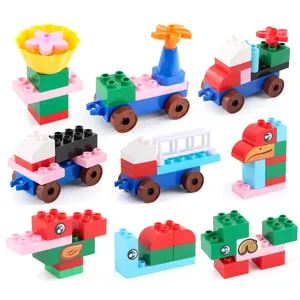 72pcs large building blocks set for toddlers with colorful bricks and storage box