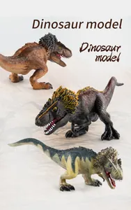 Vue détaillée de modèles de dinosaures réalistes montrant la texture de la peau