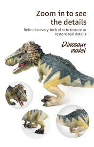 Détails de la texture de peau et gros plan de la tête d'un jouet dinosaure T-Rex