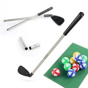 Kit de golf télescopique pour enfants avec club en acier et balles colorées