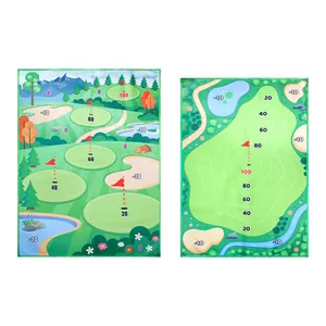 Kit de tapis de golf pour enfants avec zones de score et motifs de terrain pour intérieur