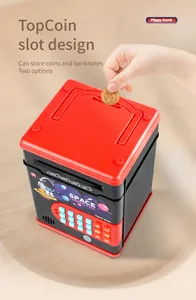Hucha electrónica espacial con entrada de billetes y simulación de huella dactilar