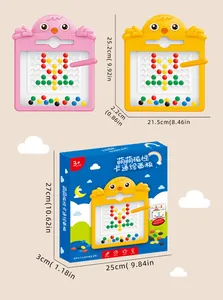 Detailed view of the 25.2cm magnetic drawing board dimensions and retail gift box packaging