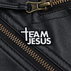Team Jesus Enamel Pin Zinc Alloy Cross Brooch Religious Badge Fashion Jewelry For Jacket Backpack Accessories