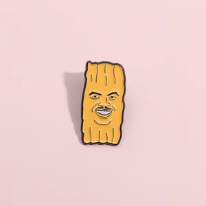 Broche en Alliage Émaillé Visage de Meme de Dessin Animé Drôle Pour Vêtements Sac Dos Badge Décoratif Bijoux Cadeau Unisexe