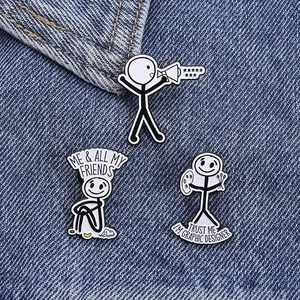 Three-piece matchman enamel pin set with creative graphic designer and megaphone motifs