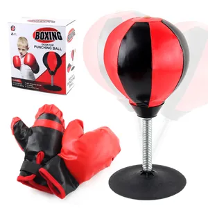Desktop Punchingbal Kinderen Stressverlichting Boksen Speedball Zuignap Voet Metalen Veer Draagbaar Indoor Sport Speelgoed Kit