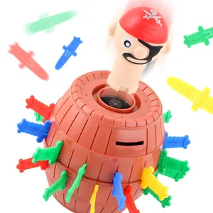 Jeu de tonneau de pirate classique avec figurine sautante et épées colorées pour fête