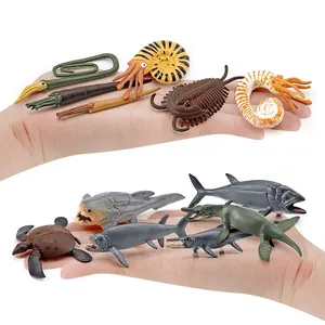 Miniatur-Set prähistorischer Meerestiere mit verschiedenen antiken Meerestier-Modellen