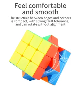 Detail showing smooth rotation and rounded corners of the 3x3x3 speed cube for racing