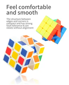 Detail showing smooth matte and sticker versions of the 3x3x3 professional speed cube