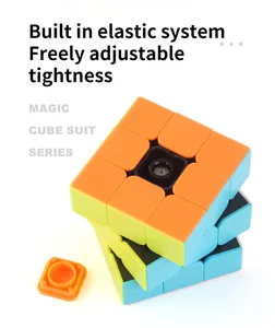Dettaglio del sistema elastico interno del cubo magico con vite di tensione regolabile