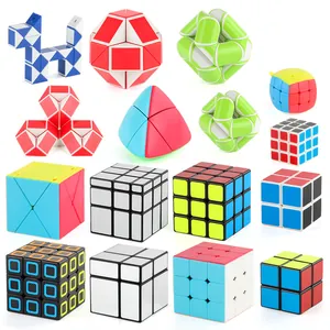 Set di Cubi Magici Educativi Cubo a Specchio Serpente Magico Puzzle per Bambini Rompicapo Intellettuali Scatola Regalo Giocattoli