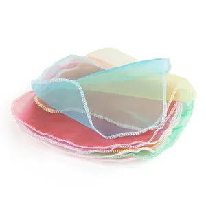 Mouchoirs sensoriels translucides colorés pour l'éducation des bébés