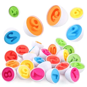 Educational matching eggs toy set with colorful numbers 1-12 for kids early learning