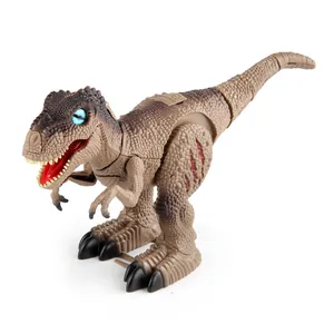 Remote control walking T-Rex toy with realistic skin textures and flexible joints