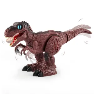 Remote control walking velociraptor toy with realistic skin texture and moving joints