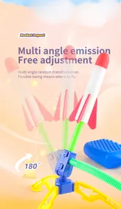 Détail de la base du lanceur de fusée avec rotation à 180 degrés pour enfants