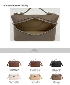 Detailed interior and color options for the lychee pattern leather bento handbag
