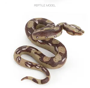 Macro shot showing realistic scale texture and brown spotted pattern on the snake model