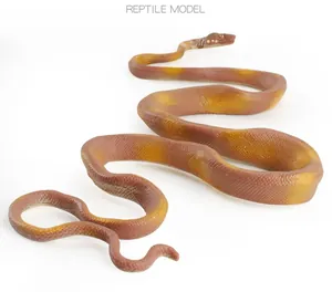 Detailed view of realistic snake scales and textured skin on flexible reptile model