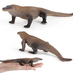 Realistic Komodo dragon animal model with detailed scale texture for educational toy