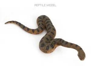 Realistic python snake toy model with detailed scales and s-shaped posture for kids