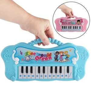 Portable 13-key electronic organ toy for kids with easy-grip handle and dual color options
