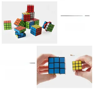 Detailed comparison showing 54mm standard and 30mm mini professional 3x3 speed cubes