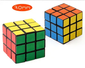 Detail shot of a 3x3x3 speed cube showing 30mm size specifications on a white background