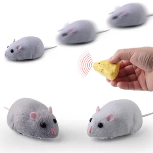 Gatto giocattolo topo di peluche telecomandato senza fili con comando a forma di formaggio