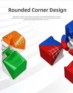 Detail of internal rounded corner design for smooth magnetic cube high fault tolerance