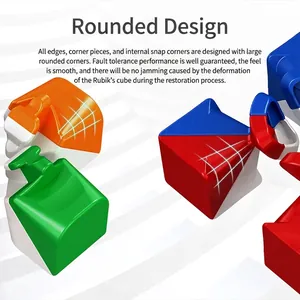 Magnetic speed cube core components with rounded corners for smooth high-speed rotation