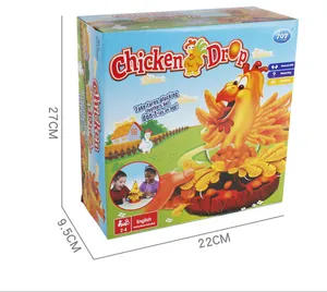 Chicken Drop board game box dimensions 27x22x9.5cm for 2-4 players aged 3 plus