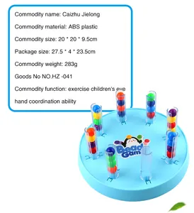 Detailed size specifications for the Caizhu Jielong colorful bead board game toy