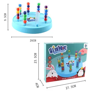 Educational colorful bead solitaire desktop game set for kids with 28 accessories
