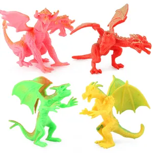 Candy Colored Western Mythical Flying Dragon Simulation Model Toy PVC Hydra And Flying Dragon Figures For Kids Gift Assortment Desk Ornament
