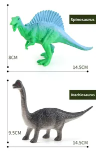 Detaillierte Größenangaben für Spinosaurus und Brachiosaurus Dinosaurier-Figuren